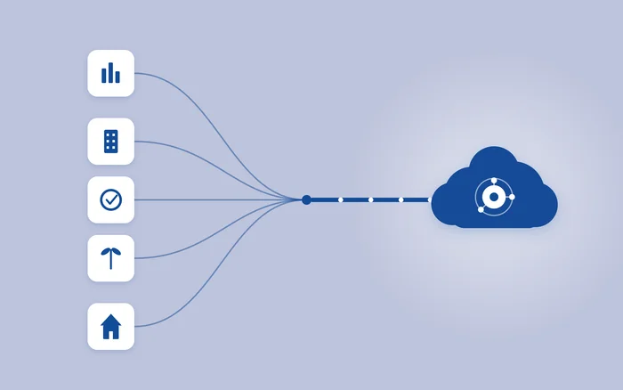 Abstract illustration guiding lenders toward Salesforce loan management software solutions and a discovery call for 2026 lending growth